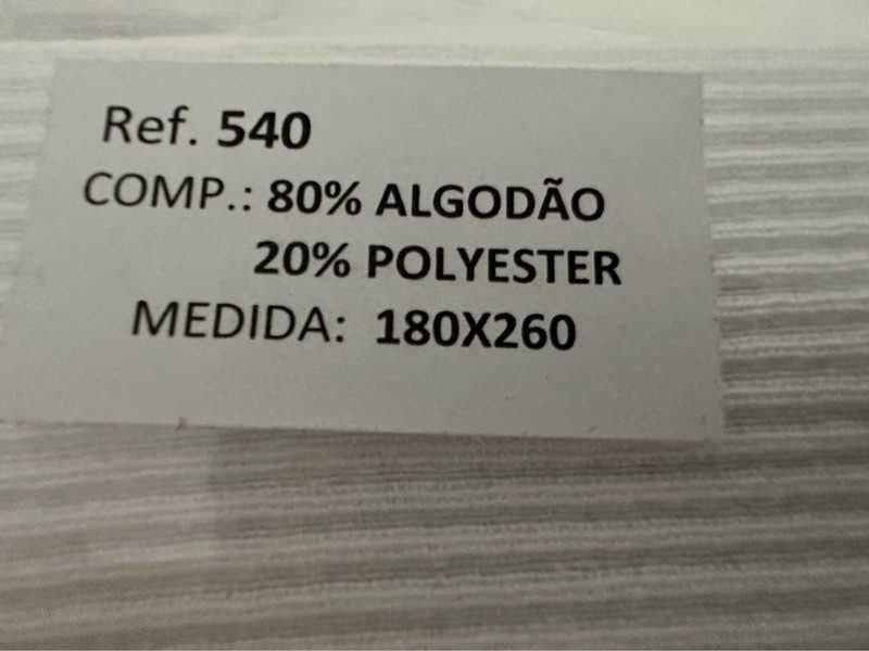 Manta cama de casal - Branca - Efeito Canelado - 180cmx260cm - Nova!
