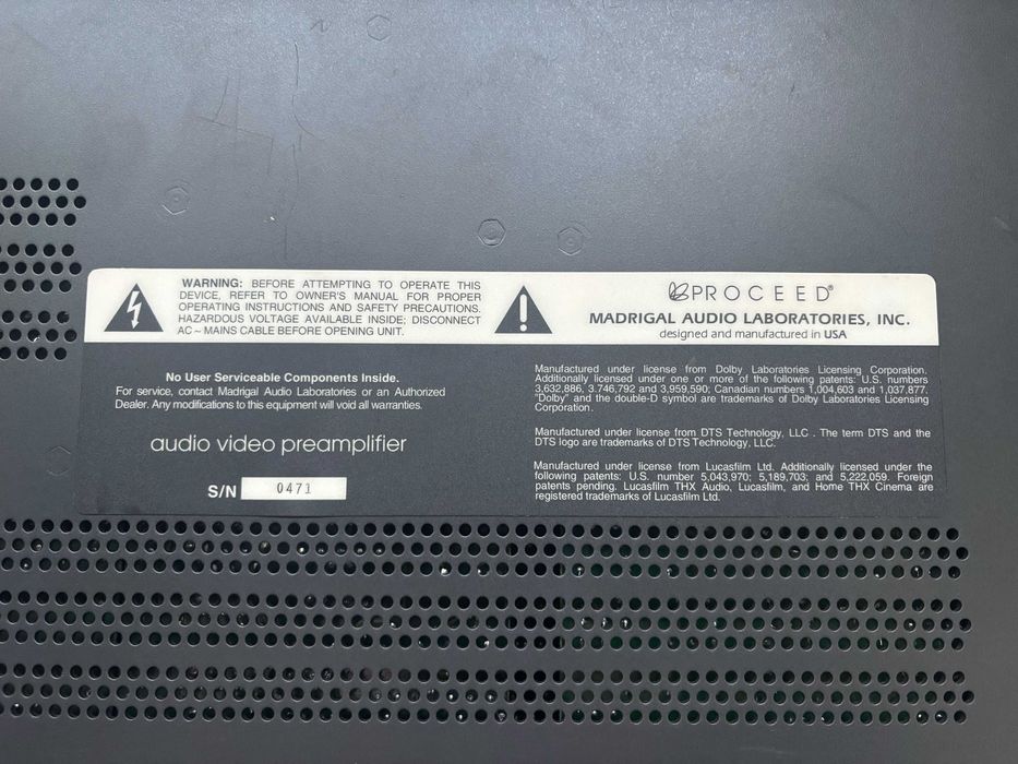 Proceed Audio Video Preamplifier