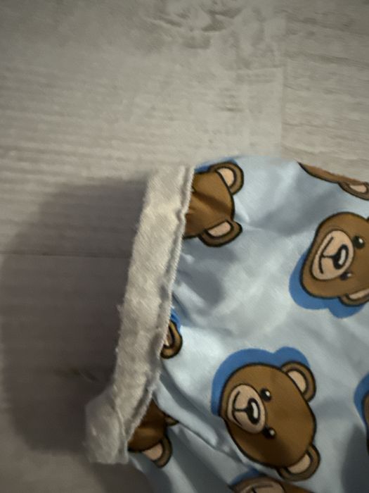 Moschino kurtka blekitna w misie z uszami wiatrowka 110