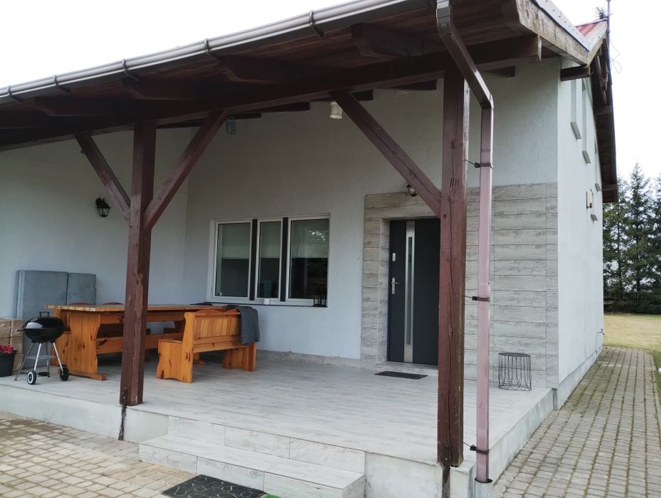 Domek letniskowy całoroczny z kominkiem z Balią nad jeziorem z lini