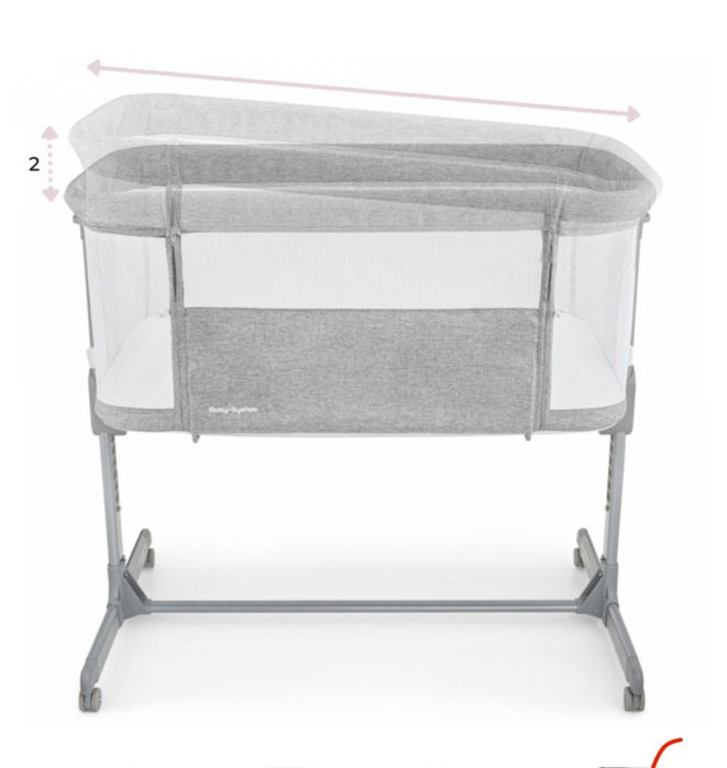 Łóżeczko dostawne dla niemowłąt Moby-System LUNA 3w1 dla dzieci