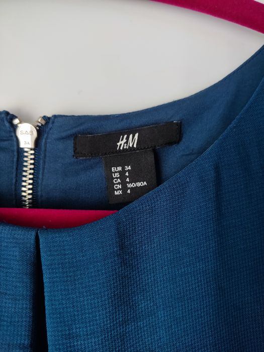 Sukienka H&M 34 luźny fason rękawy 3/4