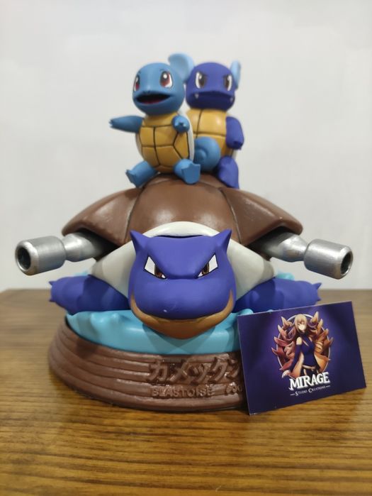 Figura Pokémon Blastoise Wartortle Squirtle 22cm