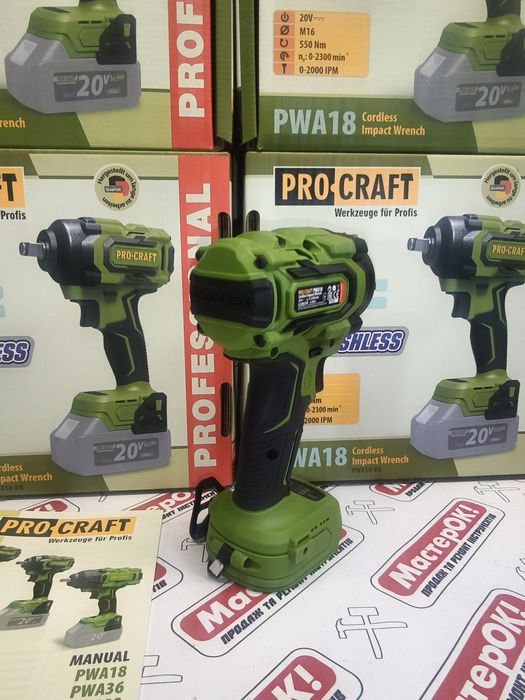 Гайковерт акумуляторний Procraft PWA18 (без АКБ і ЗП)