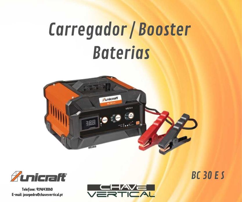 Carregador / Booster Baterias BC 30 E S UNICRAFT      JR19