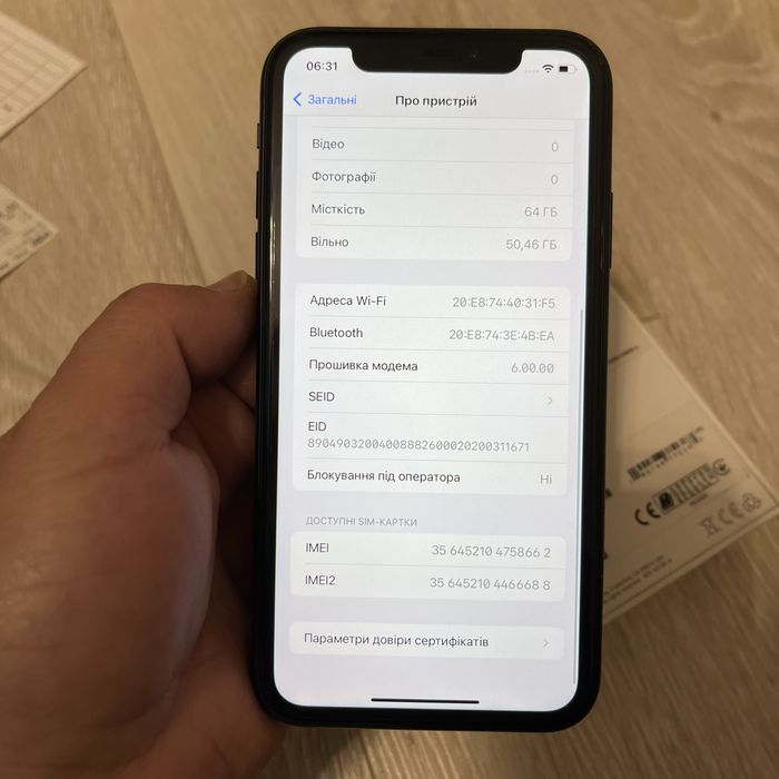 Iphone XR Black 64 GB