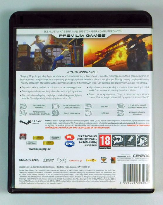 Sleeping Dogs PC Premium Games PL