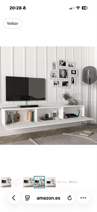 Movel tv branco novo