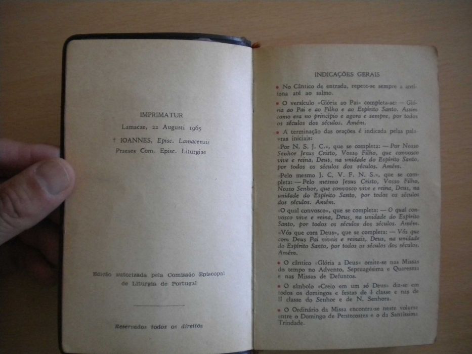 Missal Romano dos Domingos e Festas - Edição de 1932