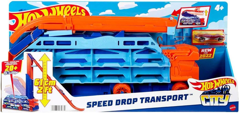 Трек Хот вілс Вантажівка-транспортер Суперспуск Hot Wheels HDY92