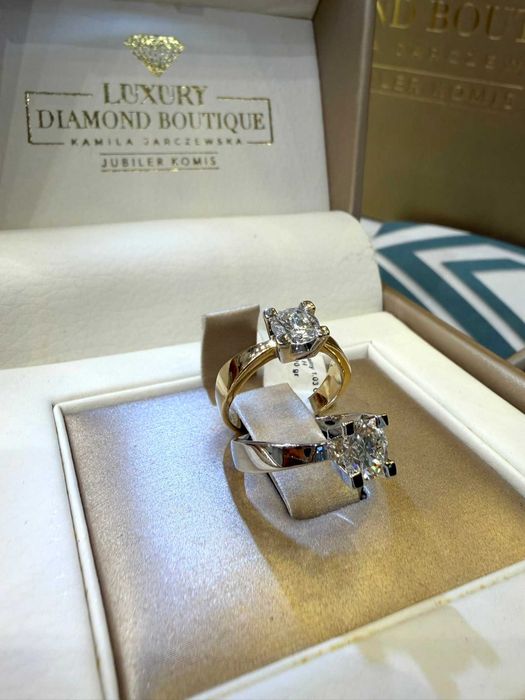 Pierścionek z diamentem naturalnym 1.00 CT