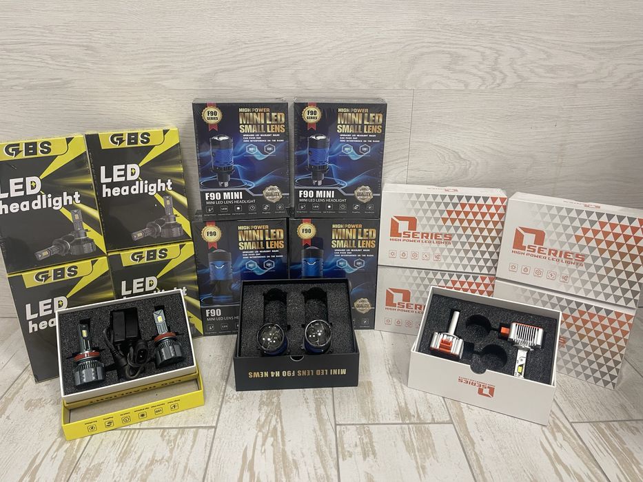 Новинка!! LED лампи, мінілінзи F90, V45PRO, G8S, H1, H3, H4, H7, H11