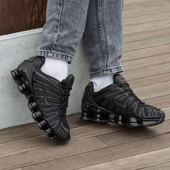 Кроссовки Nike Shox TL Triple Black Найк Шокс М-663