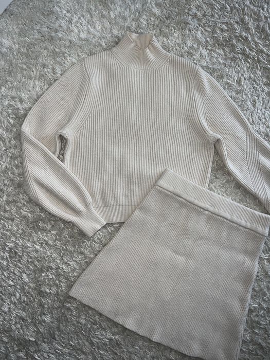 Костюм теплий кофта юбка zara m