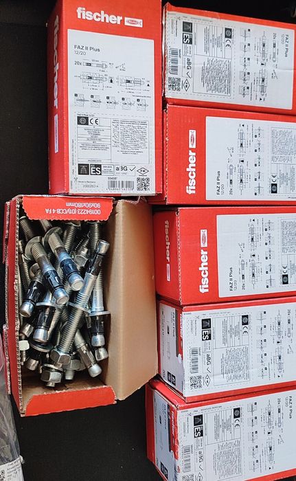 Анкерний болт Fischer FAZ II Plus, Hilti HST3, кріплення