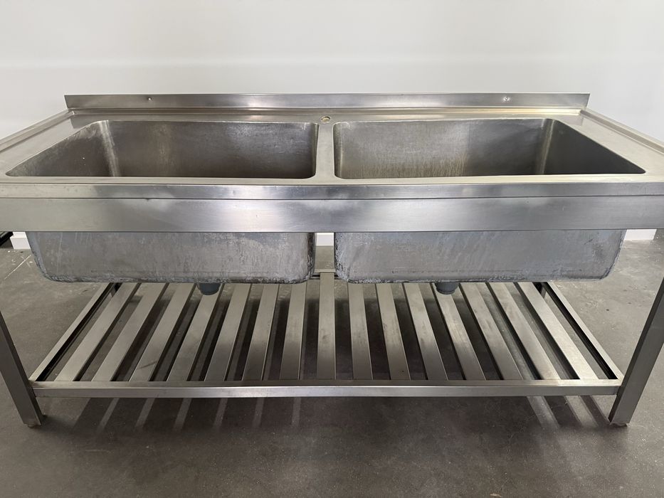 Bancada cozinha com duas cubas XXL