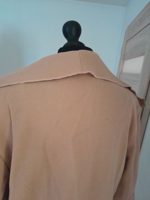 Plaszcz płaszczyk beżowy dłuższy L XL 40 42