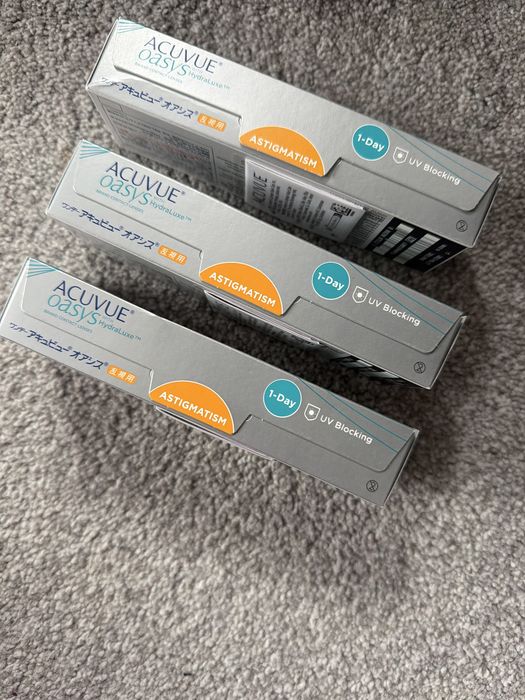 Soczewki jednodniowe 1-day acuvue oasys -0,50 -1,25 160 astygmatyzm