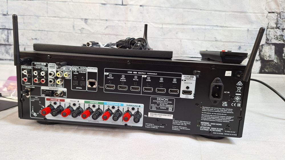 5.2 Denon AVR-S660 8K  Wifi Bt Heos Vision Earc Net radio ARC