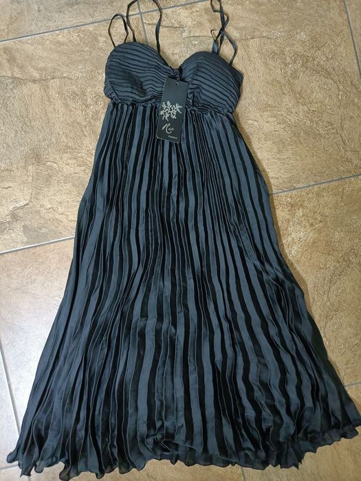 Sukienka midi, plisowana, nowa,retro