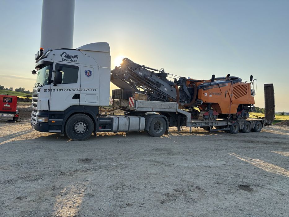 Transport zbóż kukurydzy maszyny budowlane rolnicze ponadgabaryty