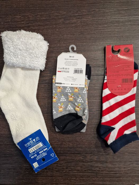 Skarpety świąteczne 3 pary