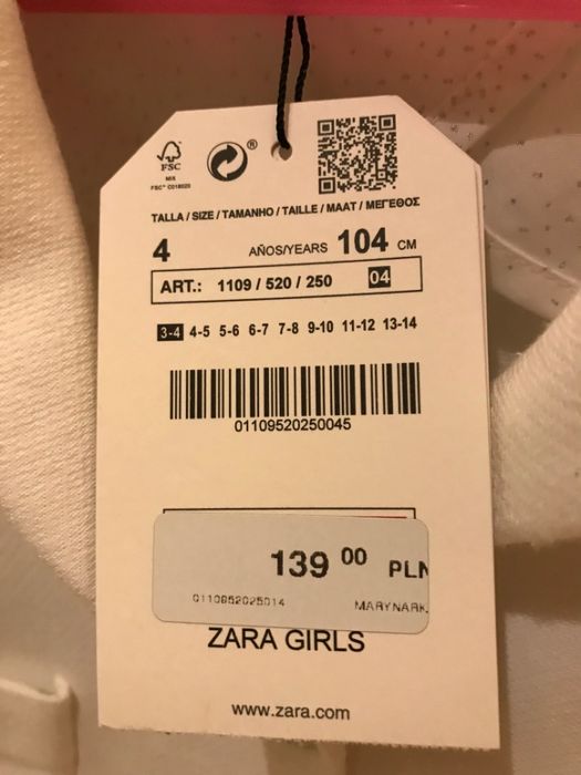 Marynarka firmy Zara, rozm. 104