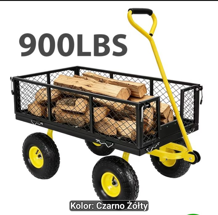 Wózek ogrodowy z siatki ogrodowej