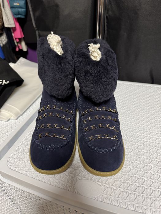 Chanel сапожки чуни размер 37 новые синие