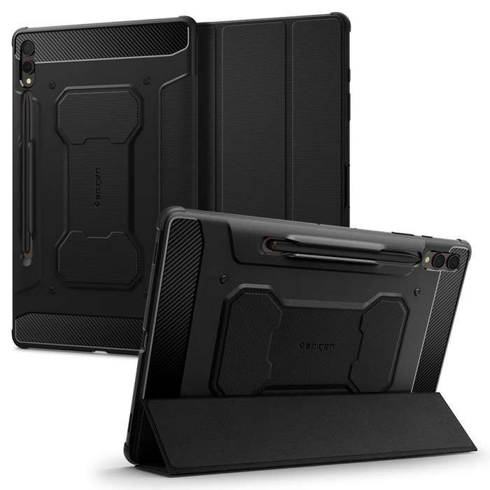 Etui Spigen Rugged Armor Pro do Samsung Galaxy Tab S9+ Black pokrowiec