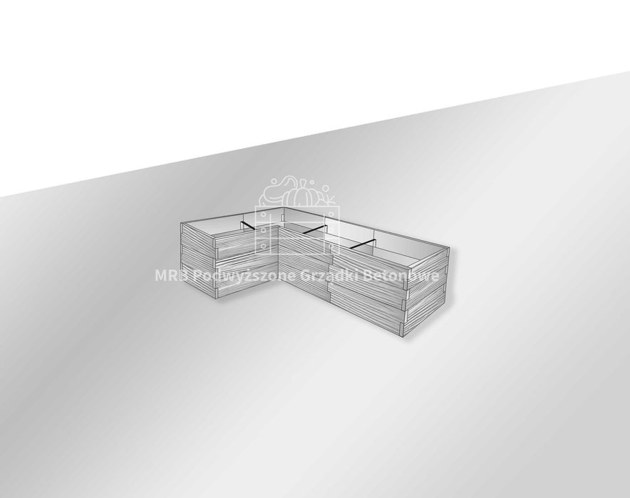 Certyfikowana, zgodna z normami. Podwyższona Grządka Betonowa.