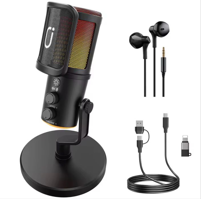 ‼️ Игровой микрофон ‼️ микрофон для игр ‼️ шумоизоляция ‼️ RGB