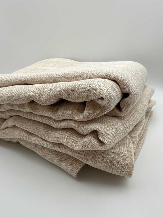 Pack de 2 Cortinas Eyelet Efeito Linho 140×245 cm Bege
