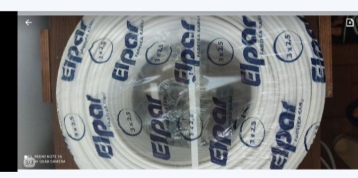 Przewód ELPAR HDHp-J 450/750V 3x2,5 mm2 100mb płaski nowy