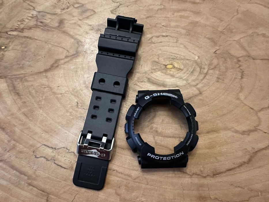 Bezel + pasek Czarny/białe napisy Casio G-SHOCK GA-100 GA-110 GA-120,GD-100,GLS100
