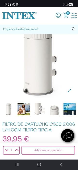 Bomba Filtro INTEX C530 - NOVO e Selado