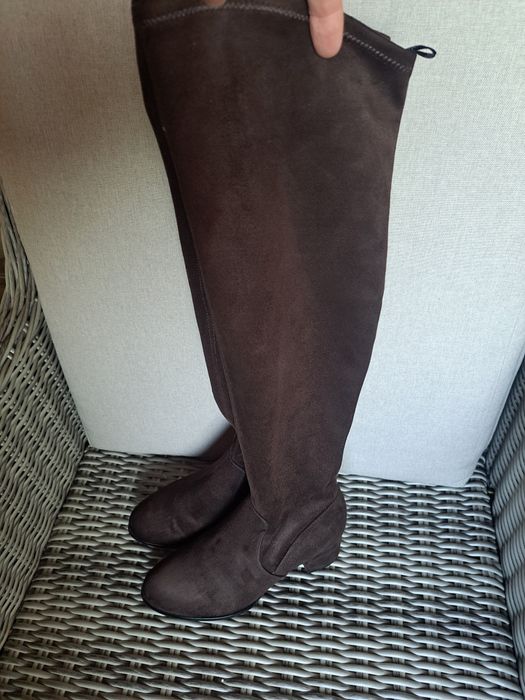 Kozaki za kolano muszkieterki 36 H&M czekoladowe