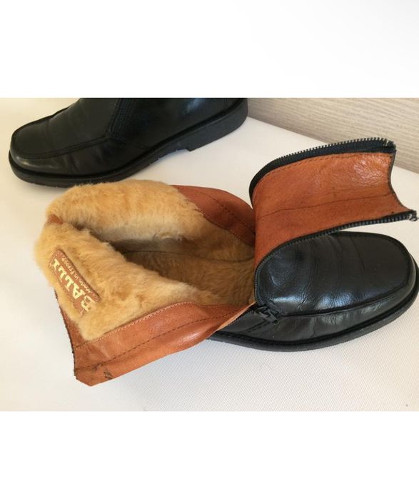 Чорні, шкіра, зимові черевики,люкс бренд bally