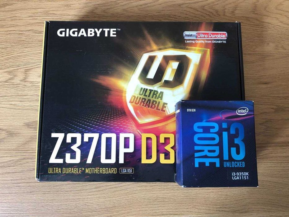 Комплект Gigabyte Z370P D3 + Intel Core i3-9350K
