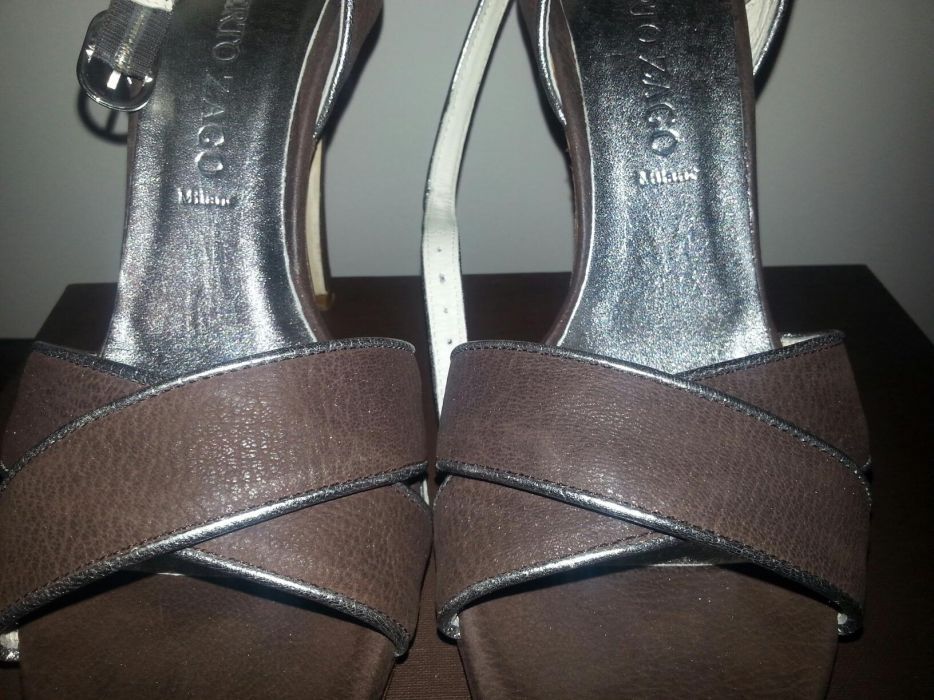 Sandały Alberto Zago, nowe rozmiar 39, ładny braz