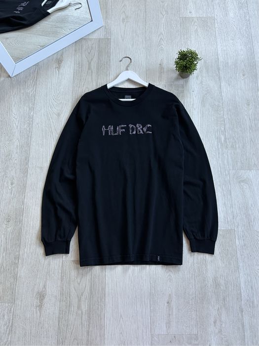 Huf DRC Long Sleeve Sweat Black кофта оригінал кофта оригинал опт чорна черная