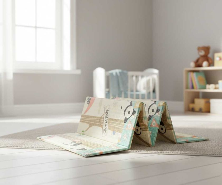 Mata edukacyjna piankowa dwustronna „Pandy i Indianie” 200x180 cm