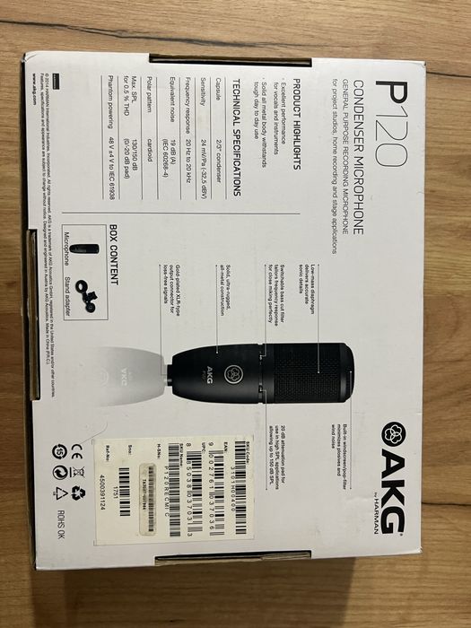 Студійний конденсаторний мікрофон AKG P120