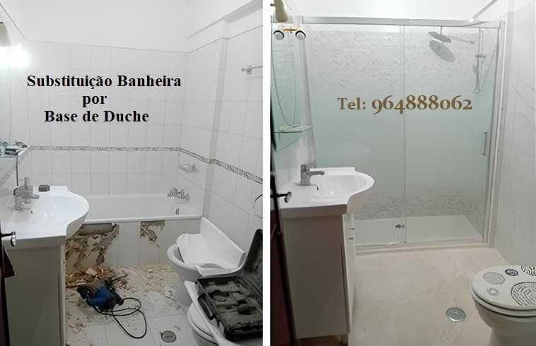 Banheira -» Base de duche - SUBSTITUIÇÃO