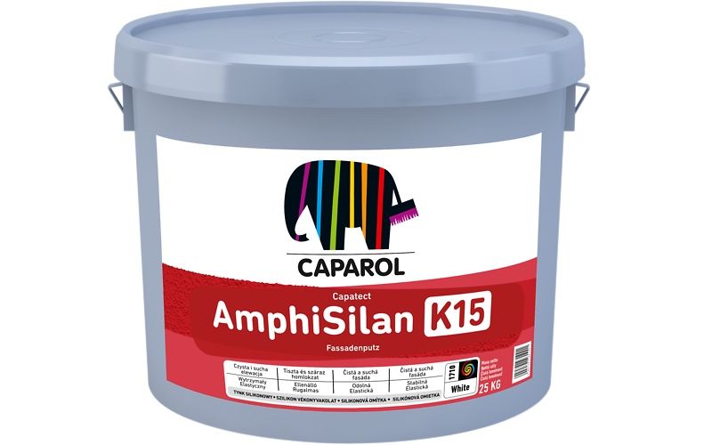 Tynk Silikonowy Caparol AmphiSilan K15 White – Wiadro 25 kg