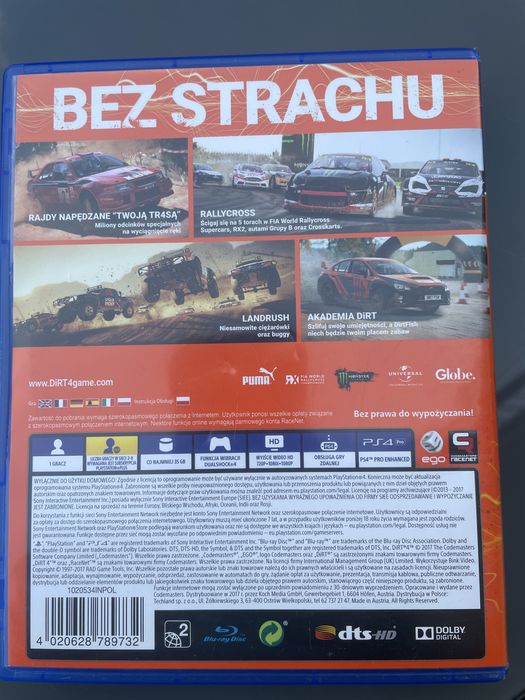 PS4 Gra DiRT4 Polecam