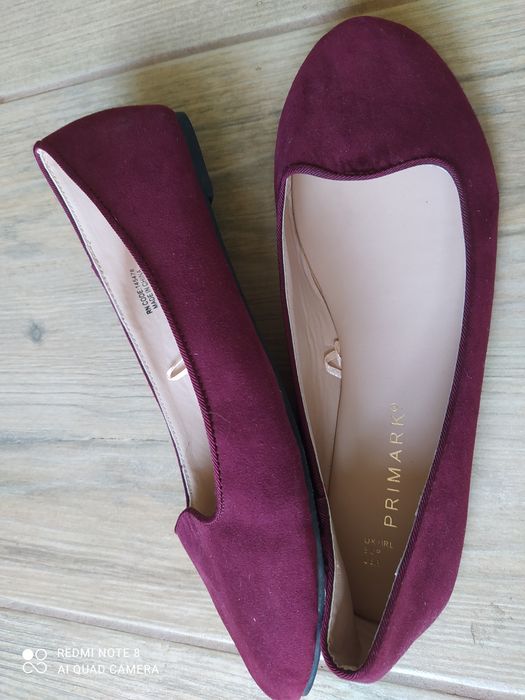 Baleriny balerinki Primark  r 39 bordo ekozamsz