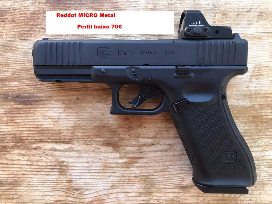 Pistola Pressão de ar (CO2) Glock 17+GEN4+GEN5 blowback de aço 4.5mm