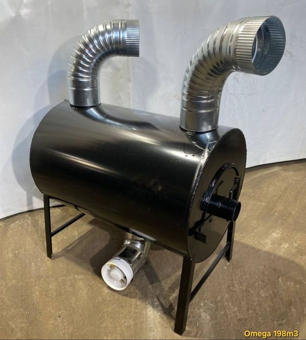 198м3! 5мм! ЖАРОПРОЧНАЯ СТАЛЬ! Печь Буржуйка Булерьян с обдувом