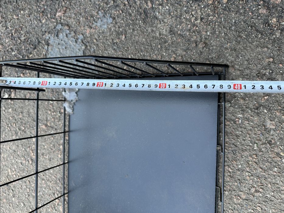 Металева сітчаста полиця (кошик) для стелажа 60×38 см, торгова